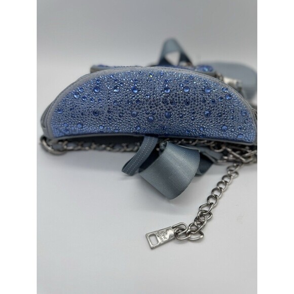 Steve Madden Maxima Crossbody Bag Blue Fanny pack bling - Picture 5 of 13